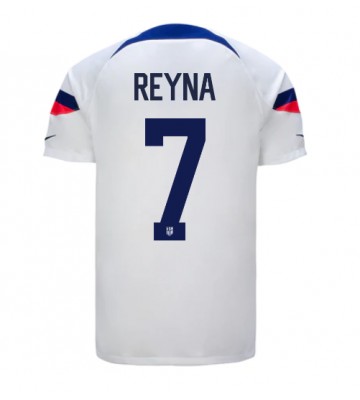 Forenede Stater Giovanni Reyna #7 Hjemmebanetrøje VM 2022 Kort ærmer